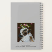 Schafe und Lamm mit Wiesenelementen - Notizbuch (Rückseite)