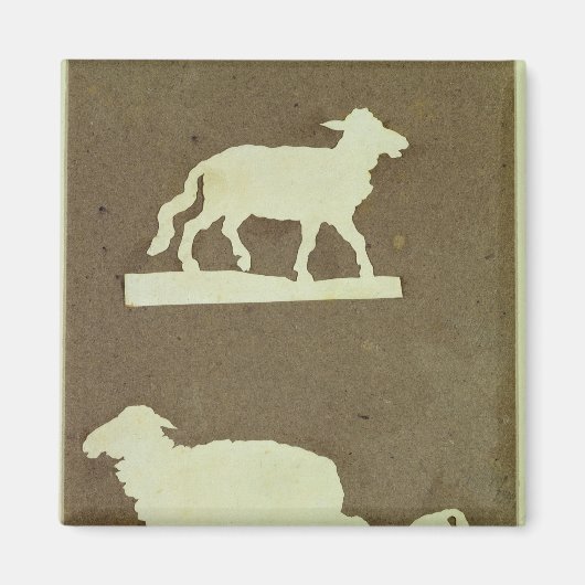 Schafe und Schafe mit Lamm Magnet (Vorne)