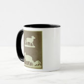 Schafe und Schafe mit Lamm Tasse (Vorderseite Links)