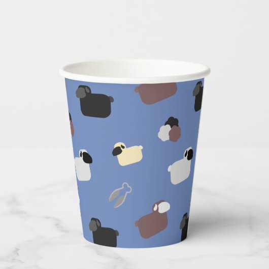 Schafe und Schafe Pappbecher (Rückseite)