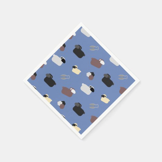 Schafe und Schafe Serviette (Ecke)