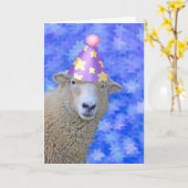 Schafe und Stars zum Geburtstag Karte (Gelbe Blume)