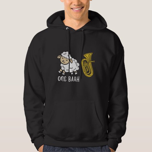 Schafe und Tuba Hoodie (Vorderseite)