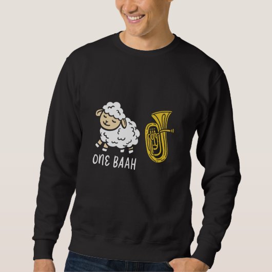 Schafe und Tuba Sweatshirt (Vorderseite)