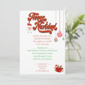 Schafe und Weihnachten Fleece Navidad Einladung (Stehend Vorderseite)