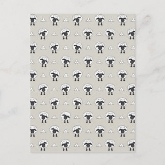 Schafe und Wolle Postkarte