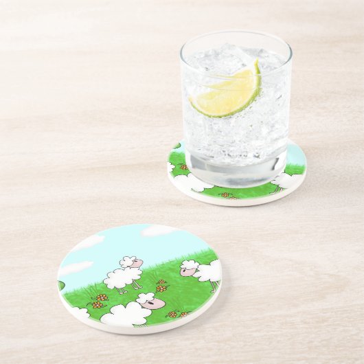 Schafe Untersetzer (Seite)