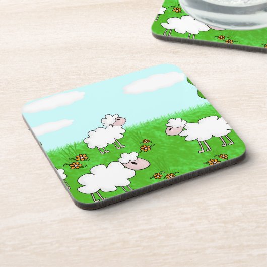 Schafe Untersetzer (Linke Seite)
