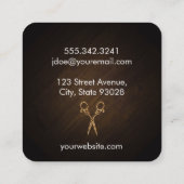 Schafe | Verziert / Gold Quadratische Visitenkarte (Rückseite)