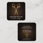 Schafe | Verziert / Gold Quadratische Visitenkarte (Vorne/Hinten)