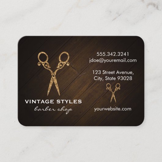 Schafe | Verziert / Gold Visitenkarte (Vorderseite)