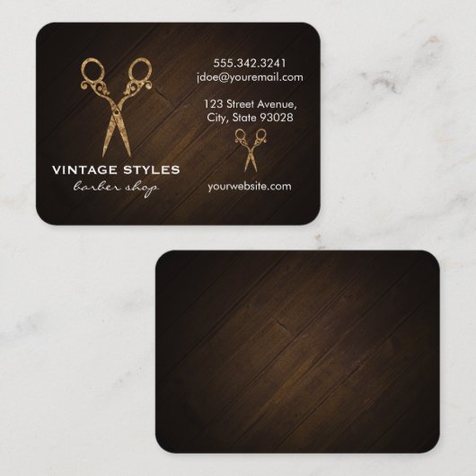 Schafe | Verziert / Gold Visitenkarte (Vorne/Hinten)