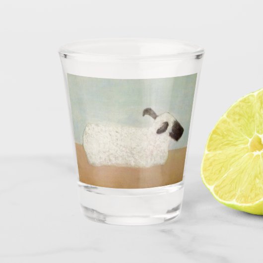 Schafe (von Milton Avery) Schnapsglas (Vorderseite)