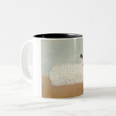 Schafe (von Milton Avery) Zwei-Tonen-Kaffee-Tasse Zweifarbige Tasse (Vorderseite Links)