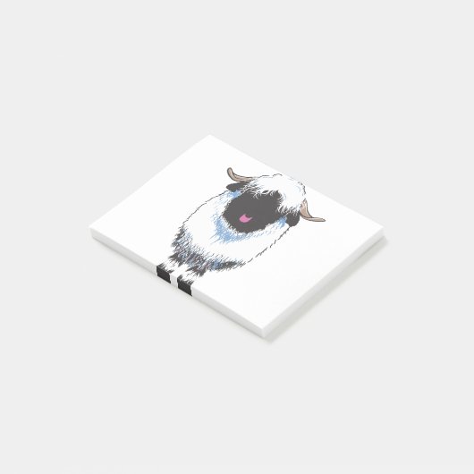 SCHAFE WALLIS BLACKNOSE POST-IT KLEBEZETTEL (angewinkelt)