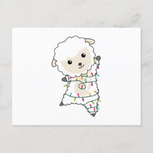 Schafe Weihnachtsschaf Wintertiere Postkarte