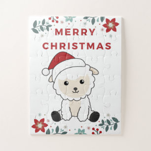 Schafe Weihnachtsschaf Wintertiere Puzzle