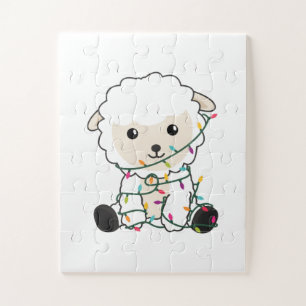 Schafe Weihnachtsschnee Wintertiere Schafe Puzzle
