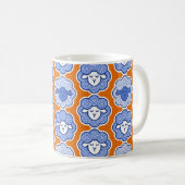 Schafe zählen - blau & orange kaffeetasse (VorderseiteRechts)