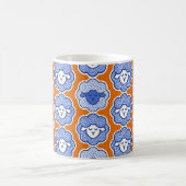 Schafe zählen - blau & orange kaffeetasse (Mittel)