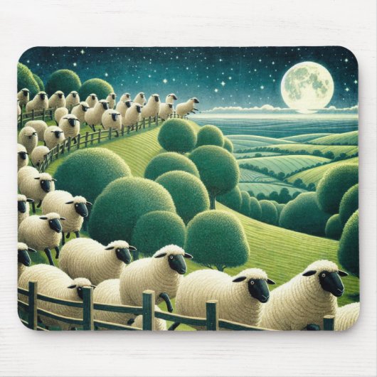 Schafe zählen mousepad (Vorne)