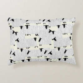 Schafe zählen, schläfrig scheues Kopfkissen Dekokissen