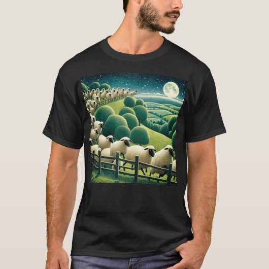 Schafe zählen T-Shirt (Vorderseite)