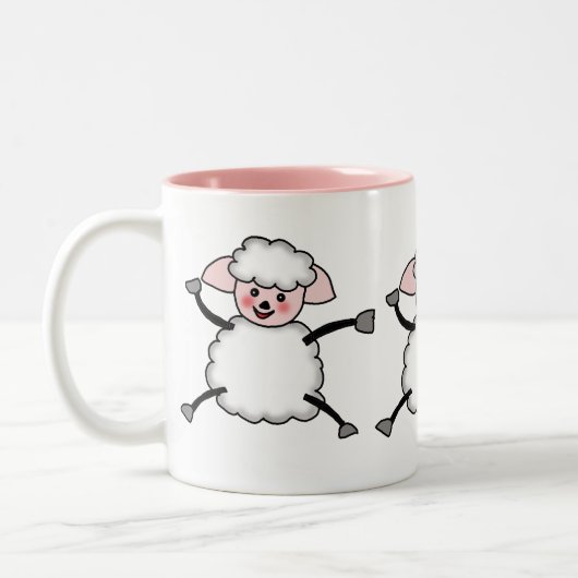 Schafe Zweifarbige Tasse (Links)