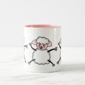 Schafe Zweifarbige Tasse (Mittel)