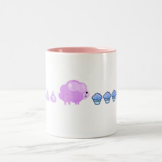 Schafe Zweifarbige Tasse (Mittel)