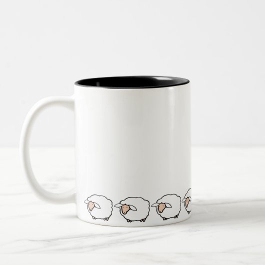 Schafe Zweifarbige Tasse (Links)