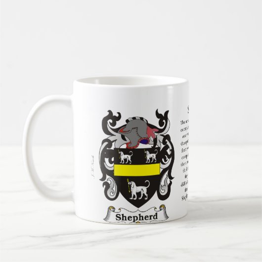 Schäfer-Familien-Wappen Kaffeetasse (Links)