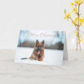 Schäfer im Schnee zu Weihnachten Karte (Gelbe Blume)