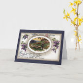 Schäfer-, Schaf-und Flieder-Vintager Geburtstag Karte (Gelbe Blume)