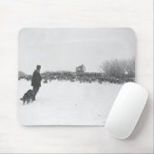 Schäfer und Hund im Schafslager Mousepad (Mit Mouse)