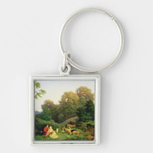 Schäfer und Shepherdess in einer deutschen Schlüsselanhänger