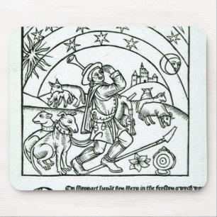 Schäfer unter Sun, Mond und Sternen Mousepad