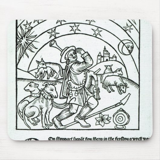 Schäfer unter Sun, Mond und Sternen Mousepad (Vorne)