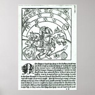 Schäfer unter Sun, Mond und Sternen Poster
