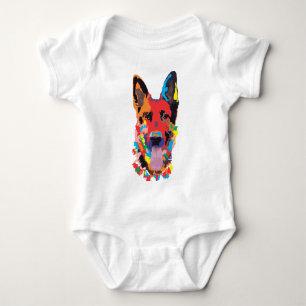 Schäferfarbe Baby Strampler