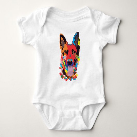 Schäferfarbe Baby Strampler (Vorderseite)
