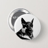 Schäferhund-Abzeichen Button (Vorne & Hinten)