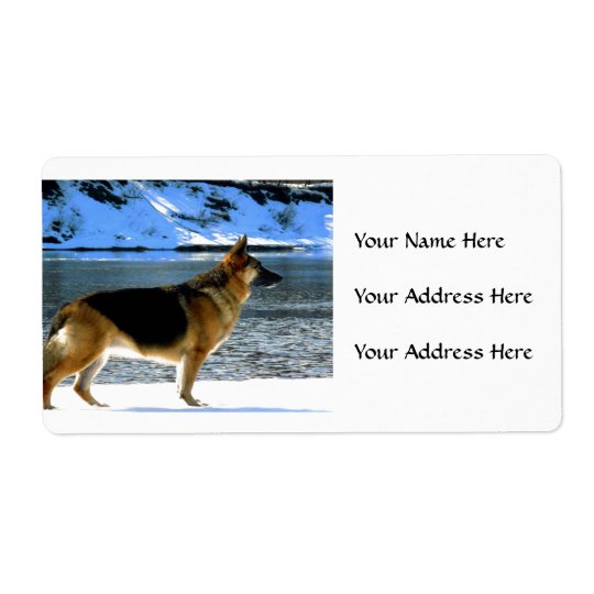 Schäferhund-Adressen-Etiketten