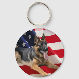 Schäferhund-Amerika-Schlüsselanhänger Schlüsselanhänger