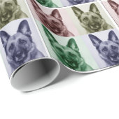 Schäferhund-Anlass-Verpackungs-Papier Geschenkpapier (Rolleneckpunkt)