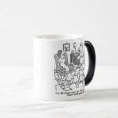 Schäferhund arbeitet von Zuhause mit Schafen. Funn Verwandlungstasse (VorderseiteRechts)