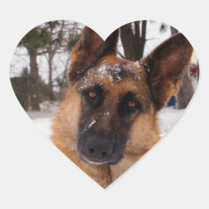 Schäferhund-Aufkleber Herz-Aufkleber
