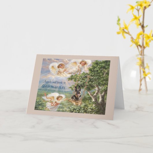 Schäferhund-Beileids-Karte Karte (Gelbe Blume)