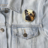Schäferhund-Bild-runder Knopf Button (Beispiel)