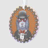 Schäferhund Brille Ornament (Vorderseite)